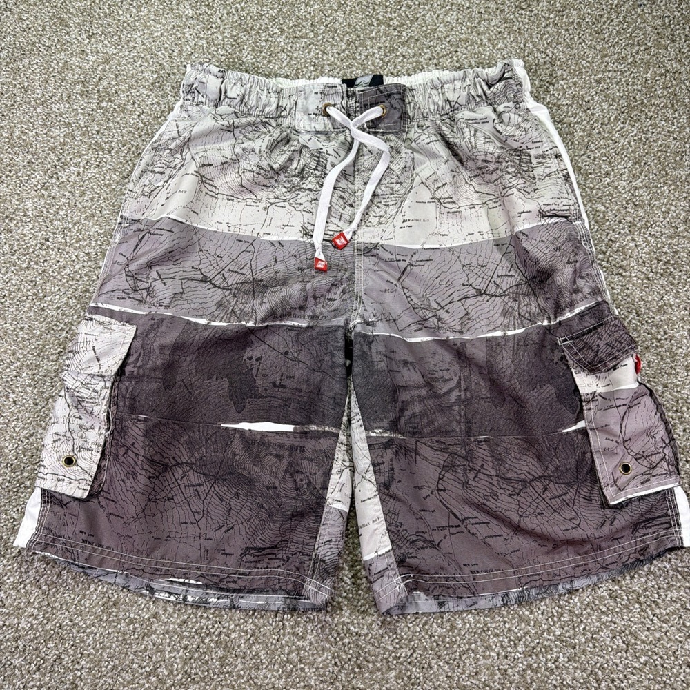 Vintage Surfmentality Y2K Aop Board Shorts Baggy Essentiaks 32 Waist